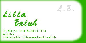 lilla baluh business card